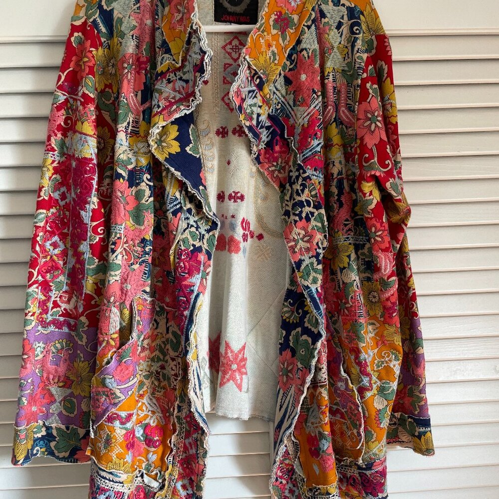 Johnny Was floral jacket size Large